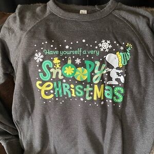 Snoopy Christmas Graphic Sweatshirt - Gray